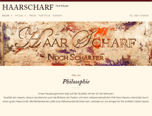 Tablet Screenshot of haarscharf-augsburg.de